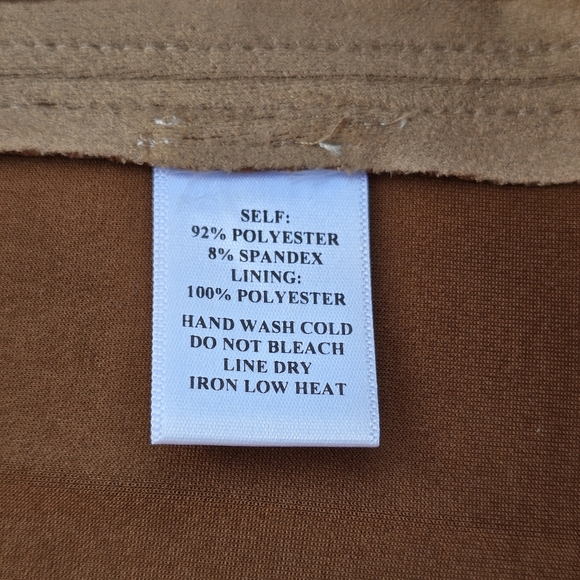 Promesa Faux Suede Long Jacket, Caramel Tan, Size S, NWT - Picture 6 of 11